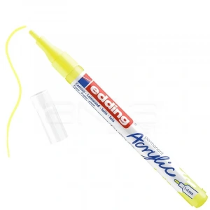 Edding 5300 Akrilik Marker Kalem 1-2mm Yuvarlak Uç 065 Fosforlu Sarı