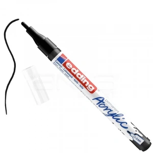 Edding 5300 Akrilik Marker Kalem 1-2mm Yuvarlak Uç 901 Siyah