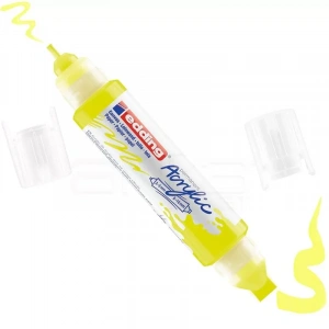 Edding 5400 Akrilik Marker Kalem Çift Uçlu 3d Double Liner 065 Fosforlu Sarı