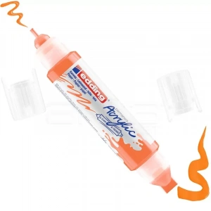 Edding 5400 Akrilik Marker Kalem Çift Uçlu 3d Double Liner 066 Fosforlu Turuncu