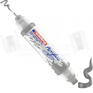 Edding 5400 Akrilik Marker Kalem Çift Uçlu 3d Double Liner 923 Gümüş