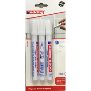 Edding 8200 Fayans Derzi Dolgu Kalemi 3lü BEYAZ