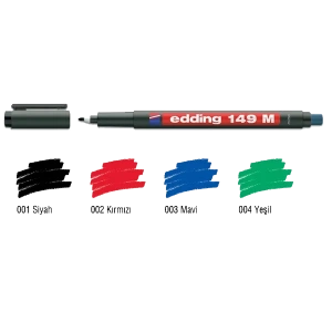 Edding Asetat Kalemi Permanent M Seri 1.0 MM Siyah 149 M
