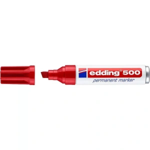Edding E-500 Permanent Markör Kesik Uçlu Kırmızı