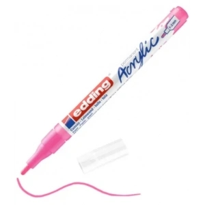 Edding Ed5300069 Akrilik Markör İnce Uçlu 1.0-2.0mm Fosforlu Pembe