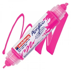 Edding Ed5400069 3d Double Liner Çift Uçlu Akrilik Markör Fosforlu Pembe