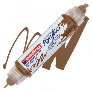 Edding Ed5400919 3d Double Liner Çift Uçlu Akrilik Markör Fındık Kahvesi