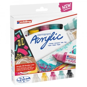 Edding Ed5400K599 Akrilik 3D Double Lıner 5Li Set Basıc