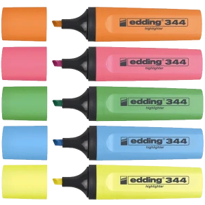 Edding Fosforlu Kalem Karışık Renk 5 Lİ 344