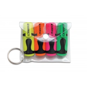 Edding Mini Fosforlu Kalem Canlı Renkler 4 lü