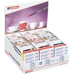 Edding Porselen Kalemi Fırça Uçlu 1-4 MM 18 Lİ Karışık Renk 4200