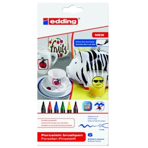 Edding Porselen Kalemi Fırça Uçlu 1-4 MM 6 LI 4200