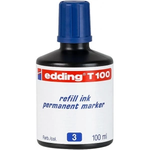Edding T100 Permanent Marker Mürekkebi 100 ml. MAVİ