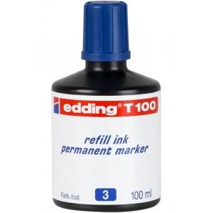 EDDİNG T100 PERMANENT MARKÖR MÜREKKEBİ MAVİ 100ml