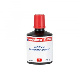 Edding T100 Permanent Markör Yedek Mürekkep 100 ml Kırmızı