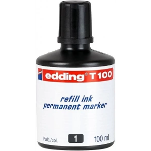 EDDİNG T100 SİYAH PERMANENT MÜREKKEP 100ML