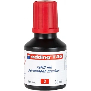 Edding T25 Kırmızı Permanent Mürekkep 25ml