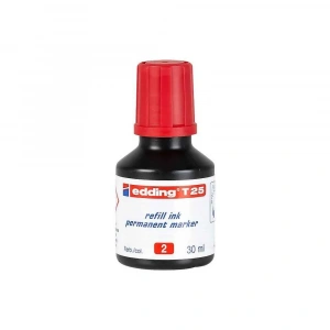 Edding T25 Permanent Markör Yedek Mürekkep 30 ml Kırmızı