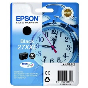 Epson C13t27914010 Singlepack Black 27xxl Durabrite Ultra Ink 34,1 Ml -wf-3620dwf , Wf-7110dtw, Wf-7610dwf