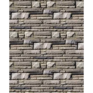 Eshel Maket Düz Küp Taş Desenli Karton Duvar 1/50 3lü