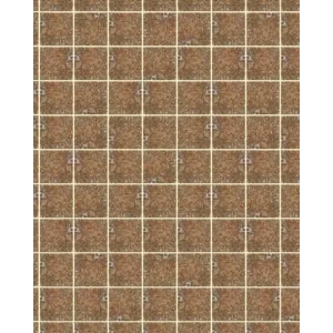 Eshel Maket Kahve Kare Karton Taş Fayans 1/50 3lü