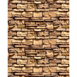 Eshel Maket Kahverengi Taş Desenli Karton Duvar 1/50 3lü