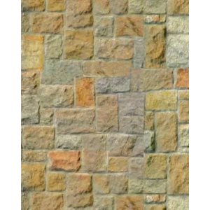 Eshel Maket Renkli Küp Taş Desenli Karton Duvar 1/100 3lü