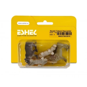 Eshel Maket Renkli Yabani Hayvanlar 1/50 4lü