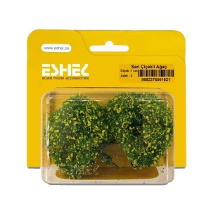 Eshel Maket Sarı Çiçekli Ağacı 7cm 2li
