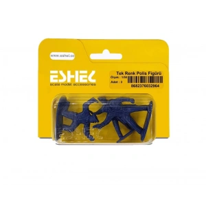Eshel Maket Tek Renk Polis Figürü 1/50 3lü