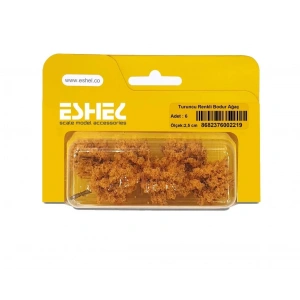 Eshel Maket Turuncu Renkli Bodur Ağaç 2,5cm 6lı
