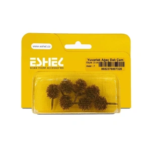 Eshel Maket Yuvarlak Ağaç Dalı Çam 2cm 7li