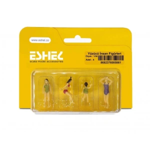 Eshel Maket Yüzücü İnsan Figürleri 1/50 4lü