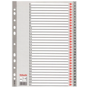 Esselte Seperatör 1-31 Rakamlı Plastik A4 100108