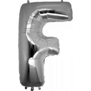 F Harfi Gümüş Folyo Balon