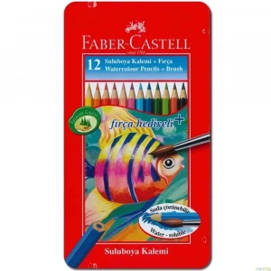Faber Castell  12 Li Sulu Boya Kalemi (fırça Hediyeli)
