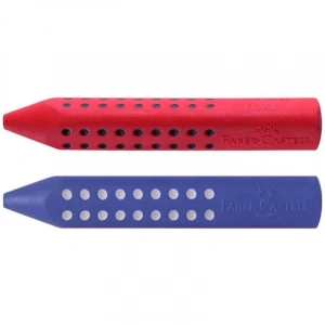 FABER-CASTELL 2001 GRİP ÜÇGEN SİLGİ KIRMIZI-MAVİ (187101)