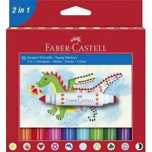 Faber Castell 2ın1 Jumbo Keçeli Kalem Seti 10 Lu