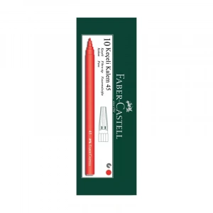Faber-castell 45 Keçeli Kalem Kırmızı 10lu (155003)