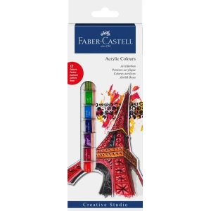 Faber-castell Akrilik Boya 12 Renkx12ml Tüp (169501)