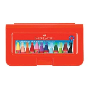 Faber Castell Altıgen Pastel Plastik Kutu 12 Renk
