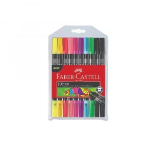 Faber-Castell Keçeli Kalem 10 Renk Neon Çift Taraflı
