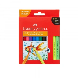 Faber-Castell Keçeli Kalem Comfort Yıkanabilir 10+2 Neon