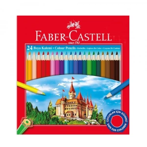 Faber Castell Kuru Boya Kalemi Karton Kutu 24 Renk