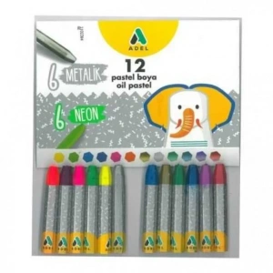 FABER-CASTELL PASTEL BOYA METALİK+ FOSFORLU 12 RENK (2280000001)