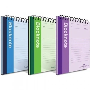 FABER-CASTELL PASTEL RENK SPİRALLİ BLOKNOT A4 ÇİZGİLİ 80 YAPRAK (5075000421)