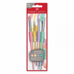 Faber Castell Soft Touch Fırça Seti 4lü Pastel Renkler