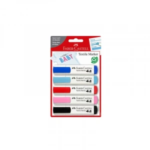 FABER-CASTELL TEKSTİL KALEMİ PASTEL 5 RENK BLİSTER (5040159530)