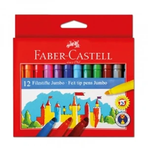 Faber-castell Yıkanabilir Jumbo Keçeli Kalem 12 Renk (554312)