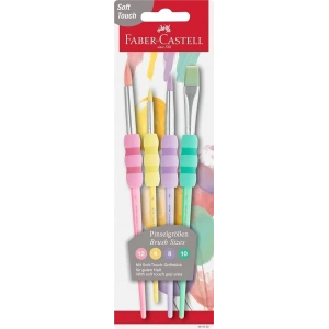 Faber Soft Touch 4 Lü Fırça Seti Pastel Renk 481620
